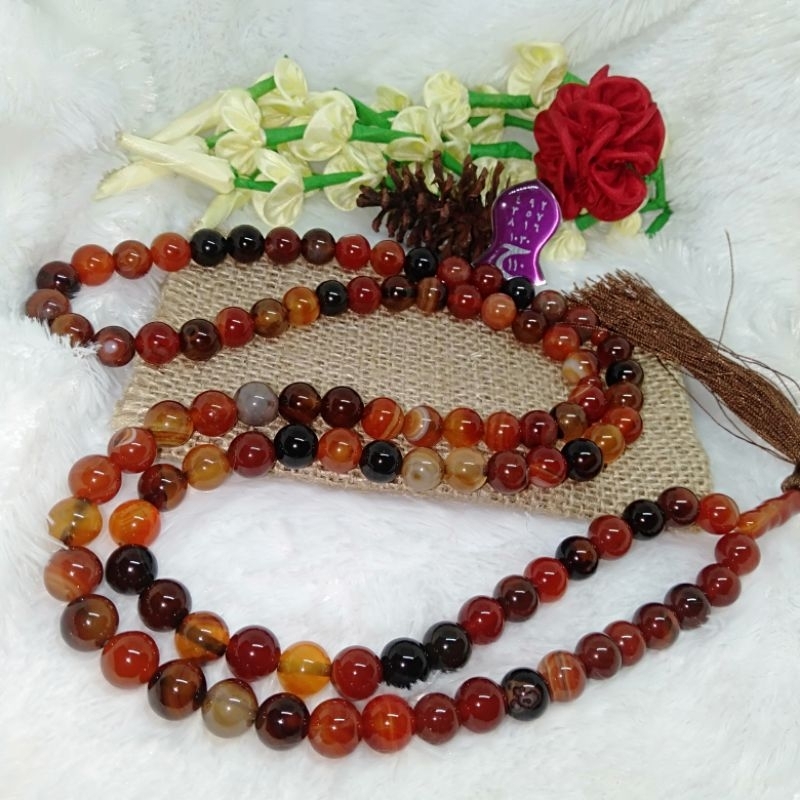 Tasbih Batu Sulaiman Madu 99butir 10mm