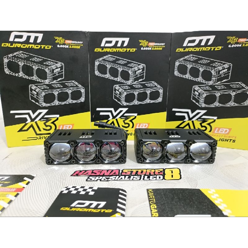 DUROMOTO X3 LAMPU MINI LASER 75 W 3 MATA MINI LASER MOTOR MINI LASER MOBIL