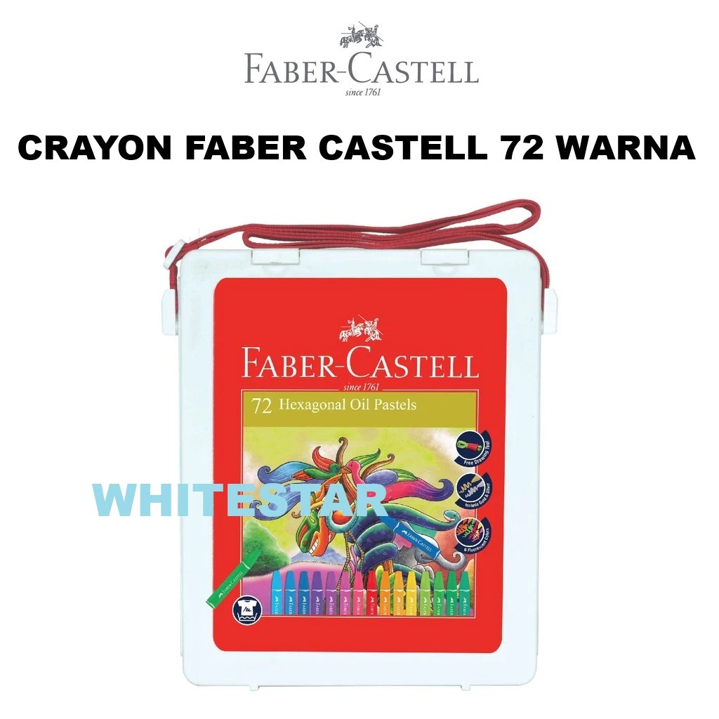 

crayon faber castell 72 warna colours hexagonal oil pastels color