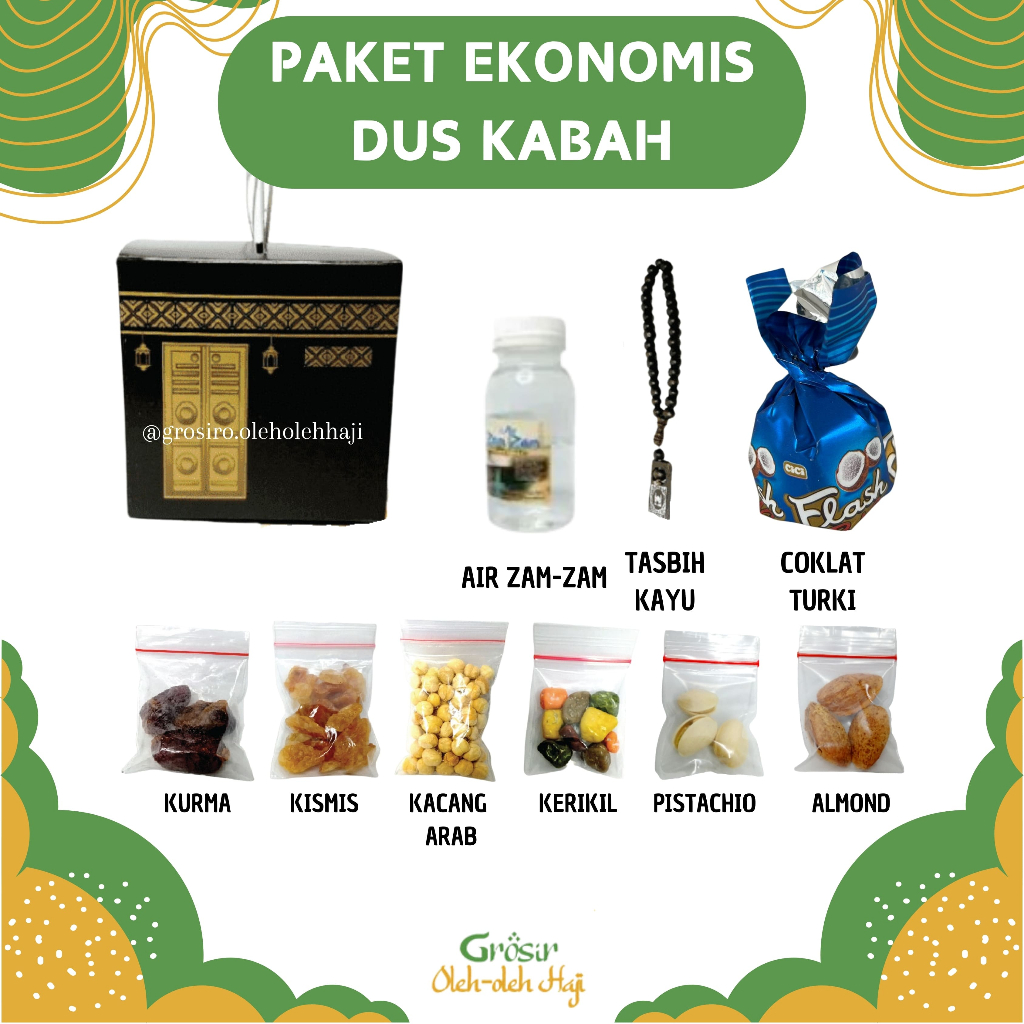 

PAKET OLEH OLEH HAJI DAN UMROH DUS BOX KABAH HITAM / HAMPERS MAKANAN