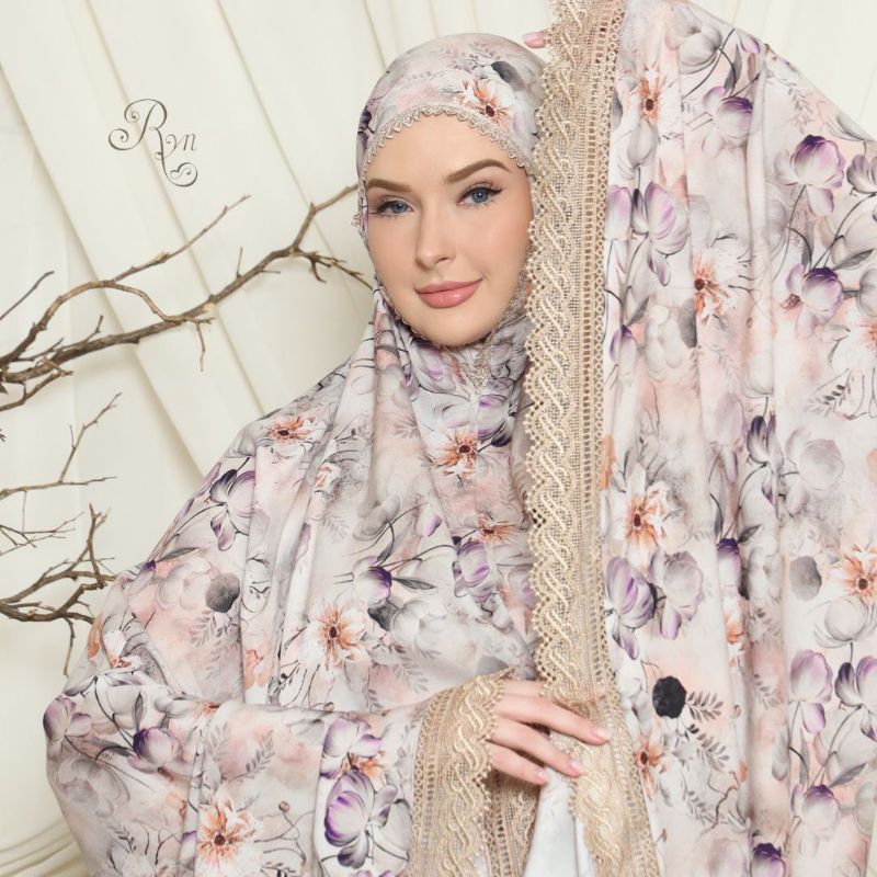 Mukena ALIYA Series Original By Ryn Rayyan Mukenah Motif Dewasa Jumbo Terbaru 2024 Katun Rayon Visco