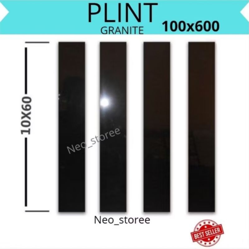 PLINT GRANIT 10x60Cm Hitam kilap