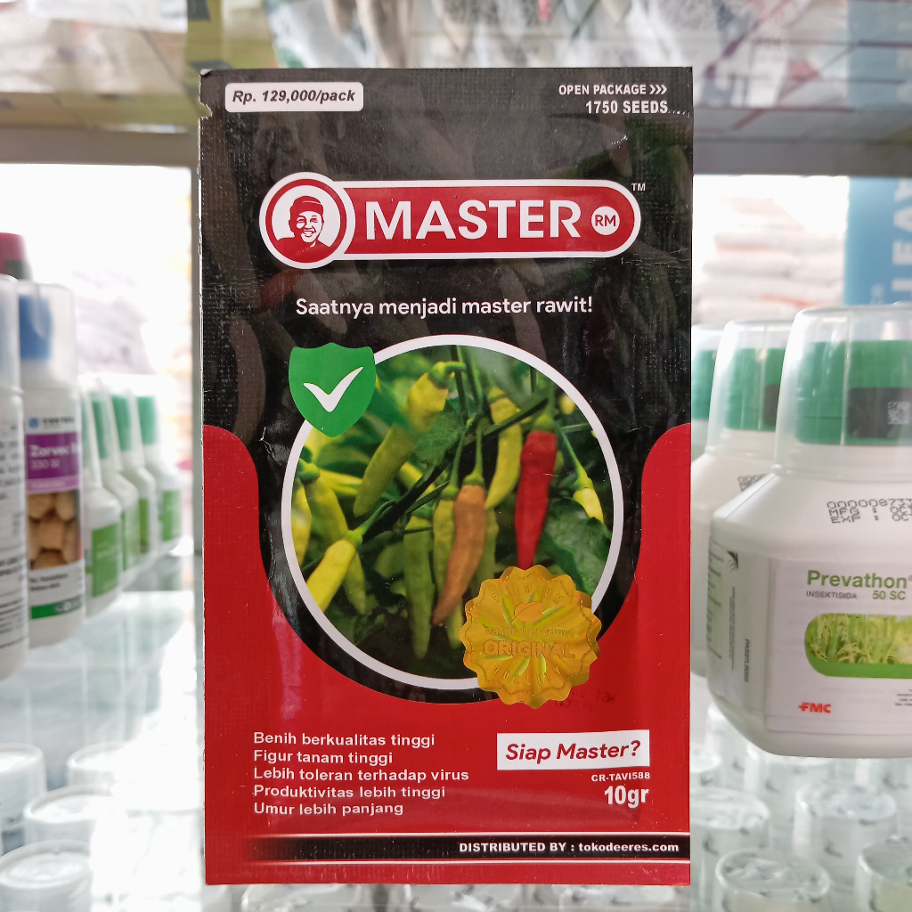 Benih Cabai Rawit MASTER 10gr ( Beli 5 Gratis kaos )