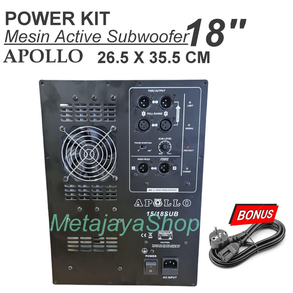Mesin Active Subwoofer Apollo 15/18 Professional Mesin Speaker Subwoofer 18" Power Kit Sub TU2T