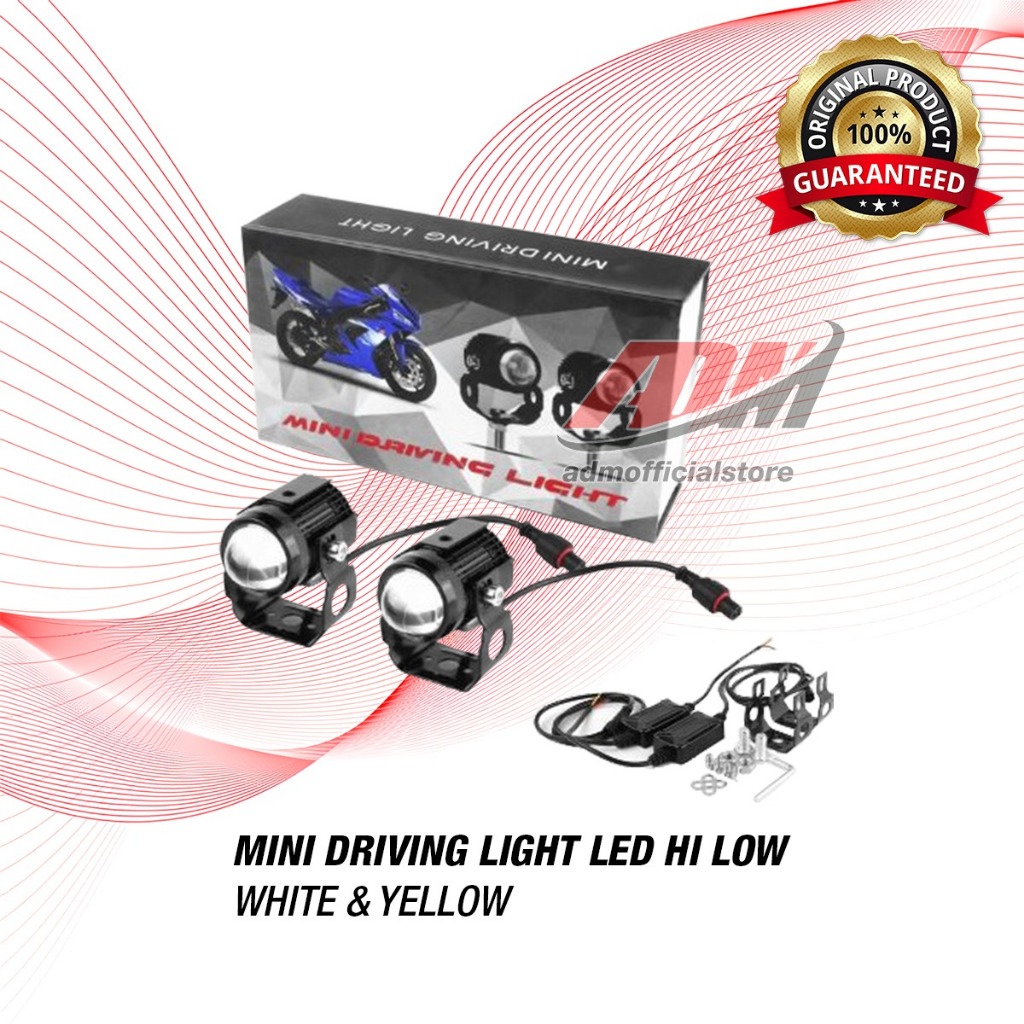 Lampu Led Mini Driving Light Hi Low Colour White & Yellow