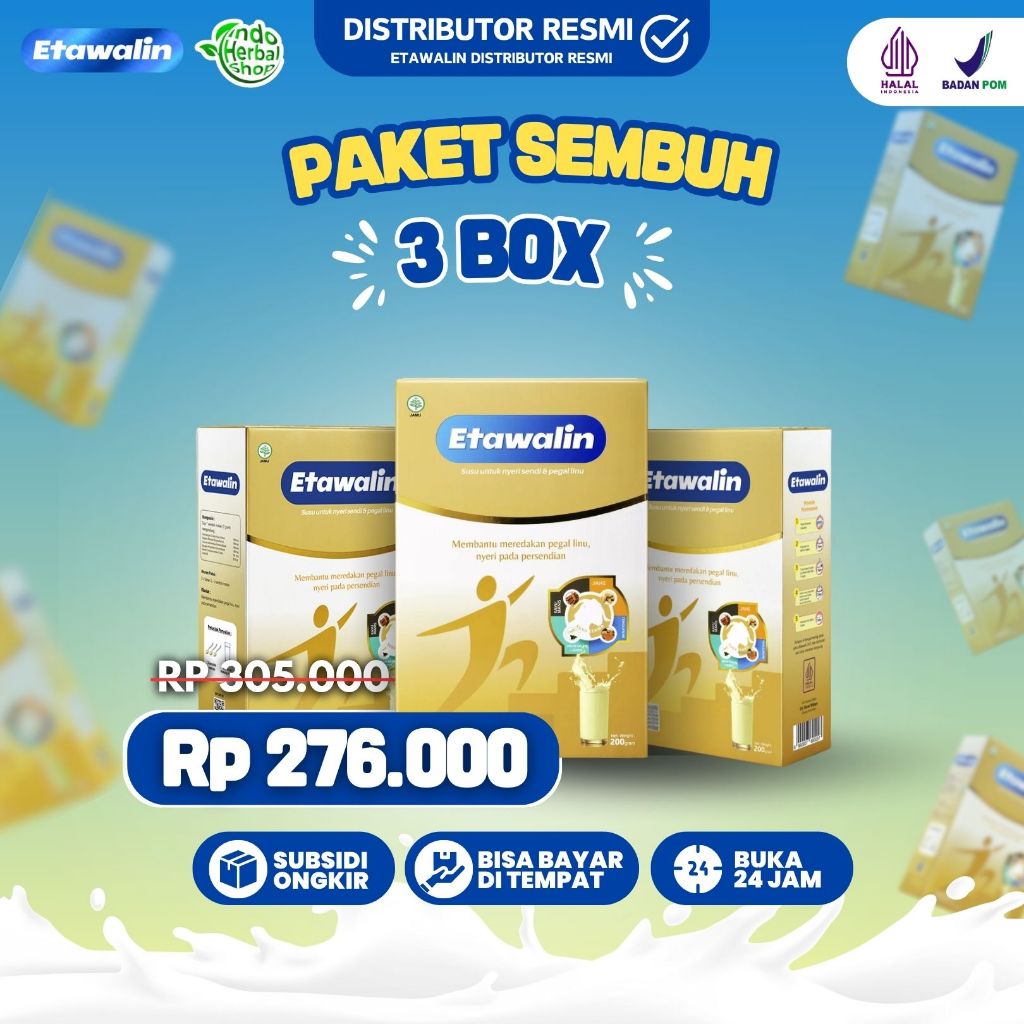 

3 Box Etawalin Susu Kambing Etawa Atasi Masalah Nyeri Sendi & Menjaga Kesehatan Tulang Original Asli