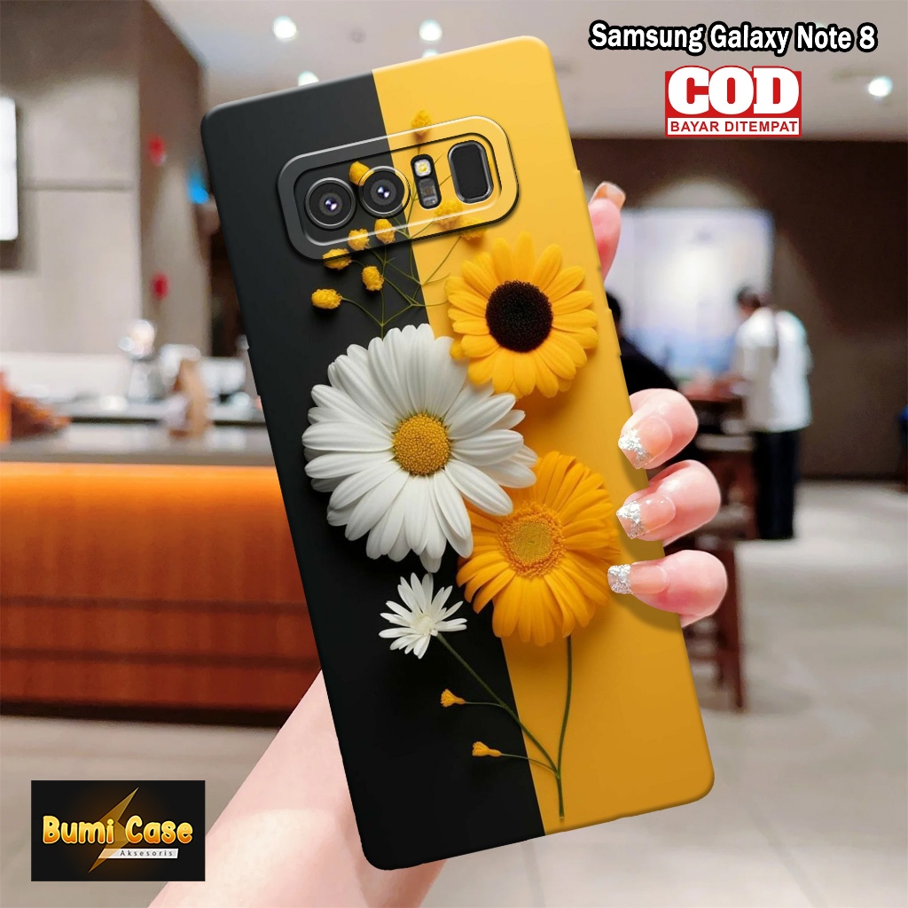 Bumi Case Samsung Galaxy Note 8 - Fashion Case Bunga - Softcase Pro Camera Samsung Galaxy Note 8 - C