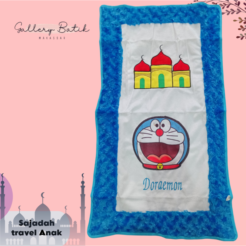 SAJADAH ANAK KARAKTER LUCU SAJADAH TAS / SAJADAH ANAK [ Gallery Batik Makassar ]