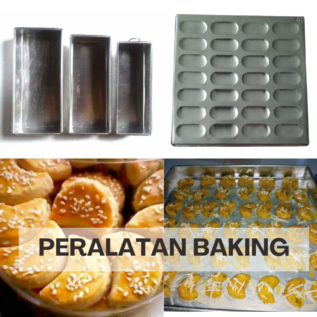 Loyang Kue Kering Alumunium Anti Lengket Lidah Kucing