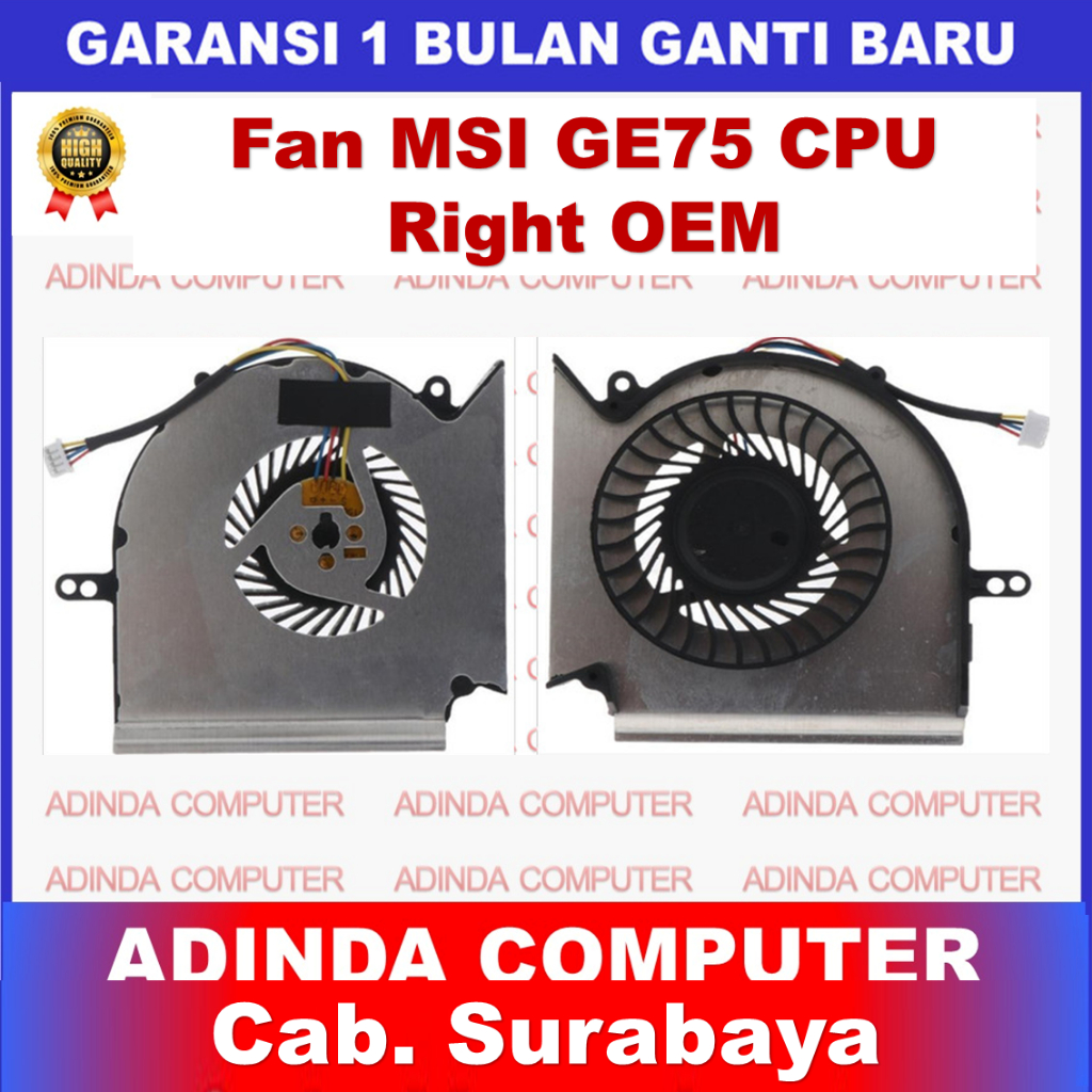 Fan MSI GE75 MS-16P1 GP73 GL73 GE75 GP75 GL75 WE75 CPU OEM
