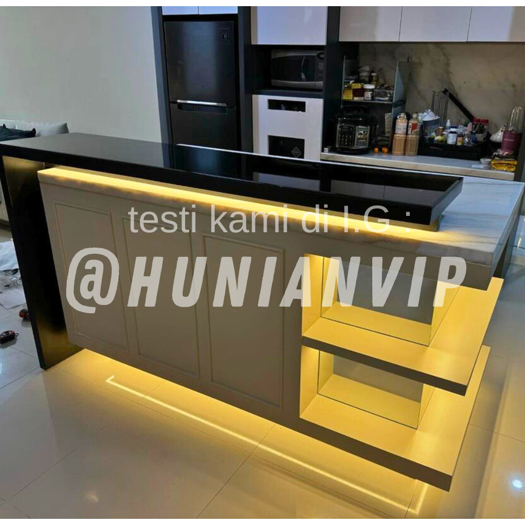 Meja island / Meja bar kitchen minimalis custom surabaya
