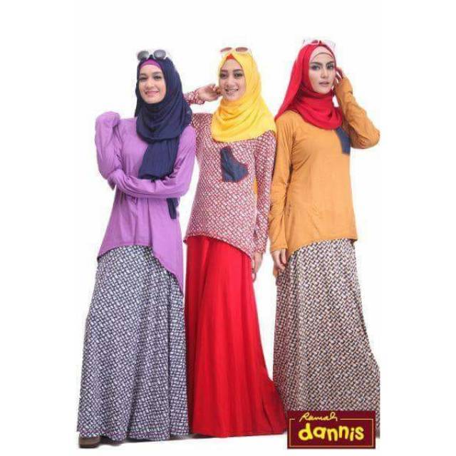 [ST] SALE 40%[RUMAH DANNIS]  SALE Setelan Atas Bawah Blus kaos rok Couple Sarimbit Busana Pakaian Dr