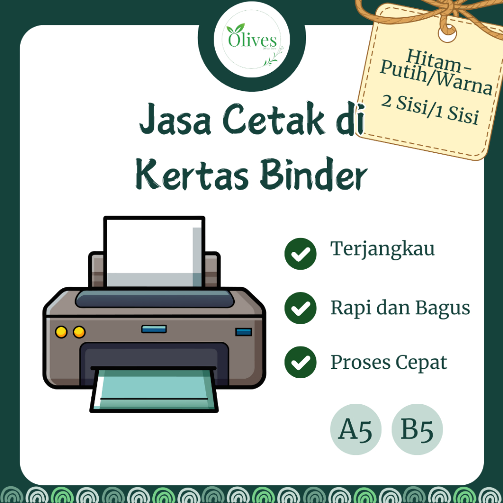 

Olivies ❤️ Jasa Cetak di Kertas Binder A5 | Cetak di Loose Leaf A5 | Print Binder A5