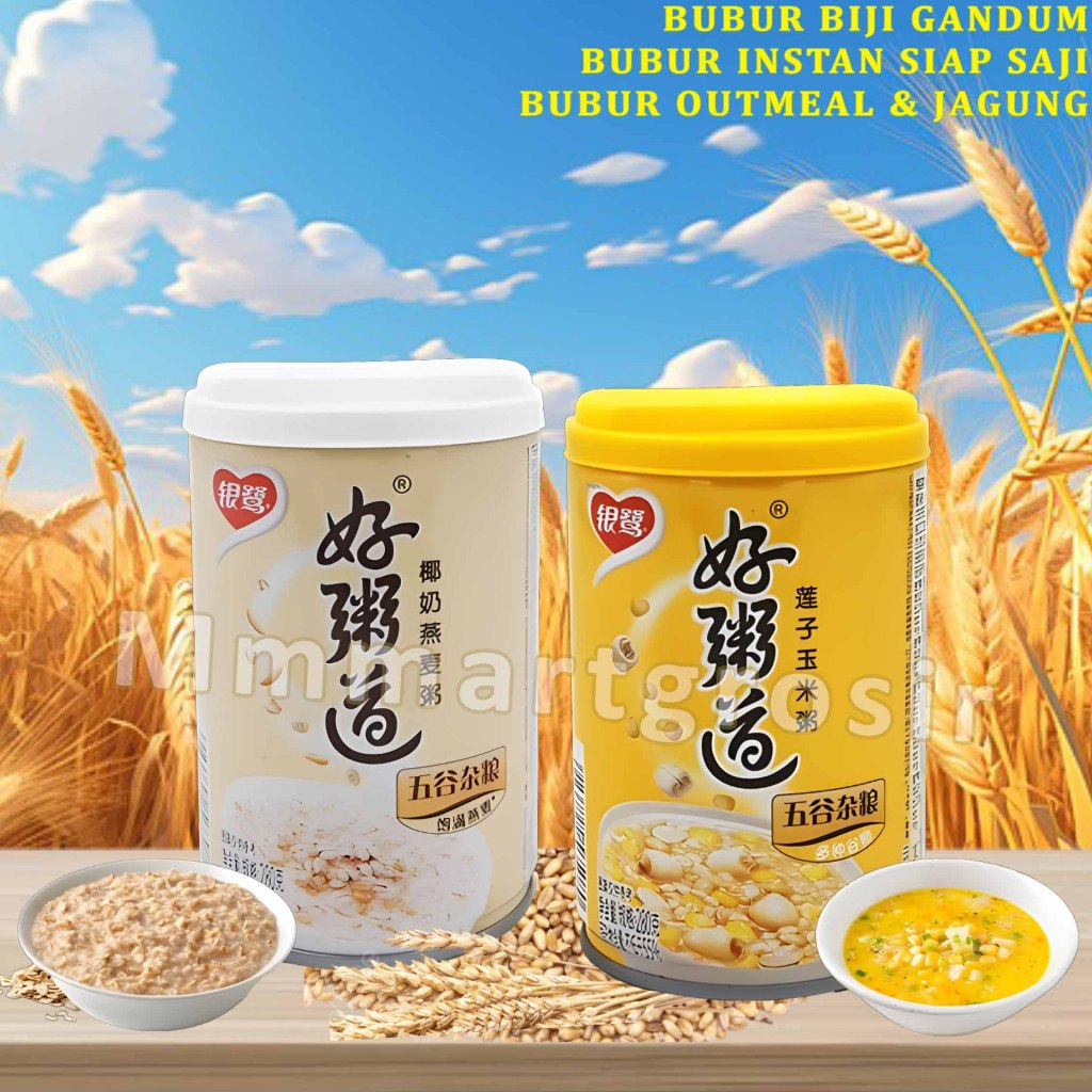 

Yinlu Hao Zhou Dao / Bubur Instan Siap Saji / Bubur Oatmeal & Jagung / 280gr