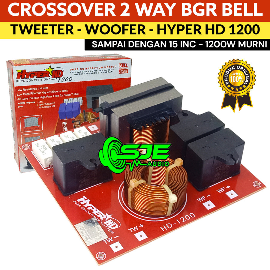 KIT CROSSOVER 2 WAY HYPER HD 1200 WATT CROSSOVER PASIF 1200W CROSOVER CROSOFER 2 WAYS WOOFER WOFER T