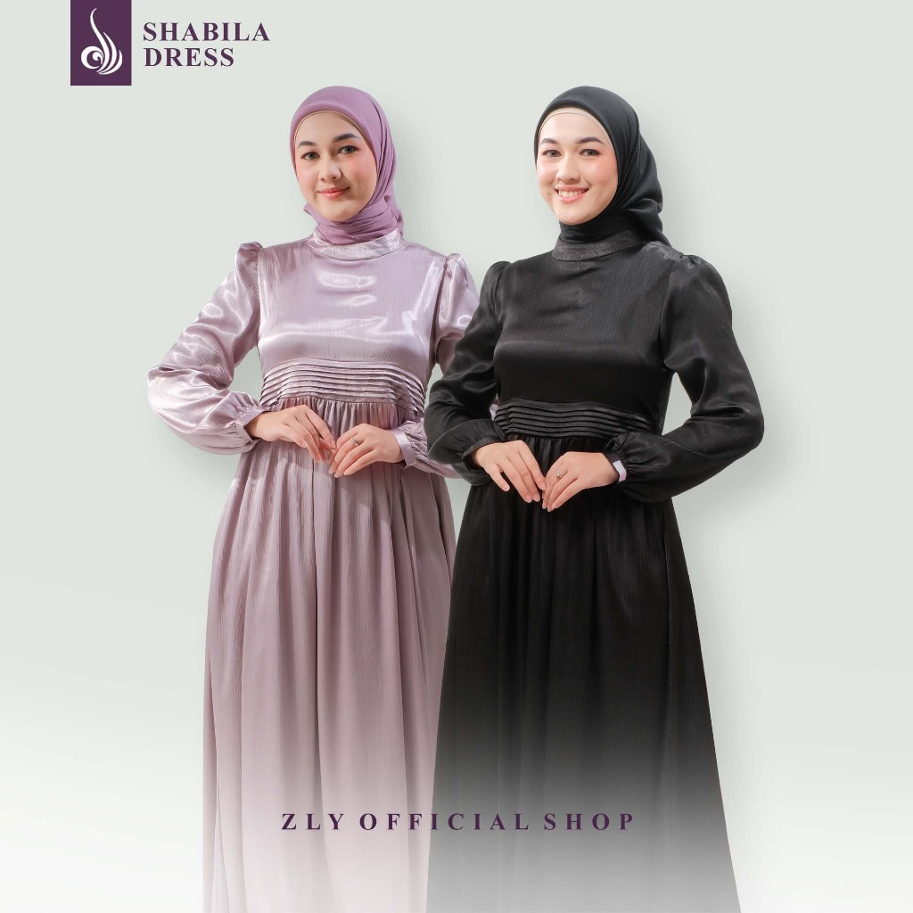 Dress Pesta Mewah Elegan Kondangan Wedding | Dress Bahan Cradenza Silk Shabila Premium By ZLY ZELIA