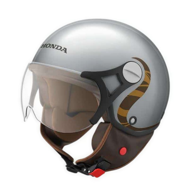 Honda fashion Helmet Silver Helmet Classic uk (Xl)