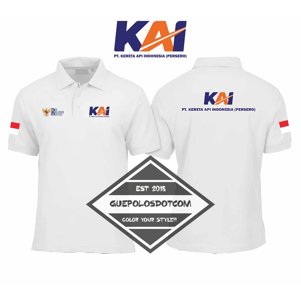 POLOSHIRT KAI Kereta Api Indonesia - Baju Berkerah KAI Kereta Api Indonesia - Polo Kereta Api Indone