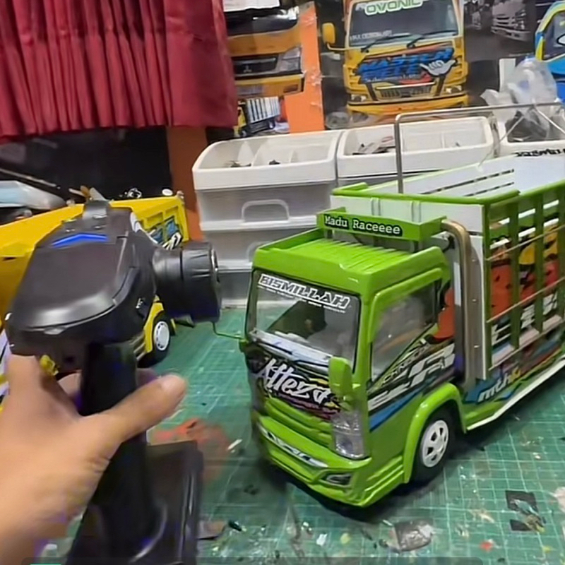 Truk Oleng Full Variasi - RC Miniatur Truk - Truk Oleng Dari Kayu Asli - Mainan Anak
