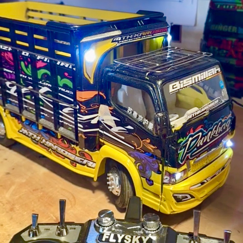 Truk Oleng Full Variasi - RC Miniatur Truk - Truk Oleng Dari Kayu Asli - Mainan Anak