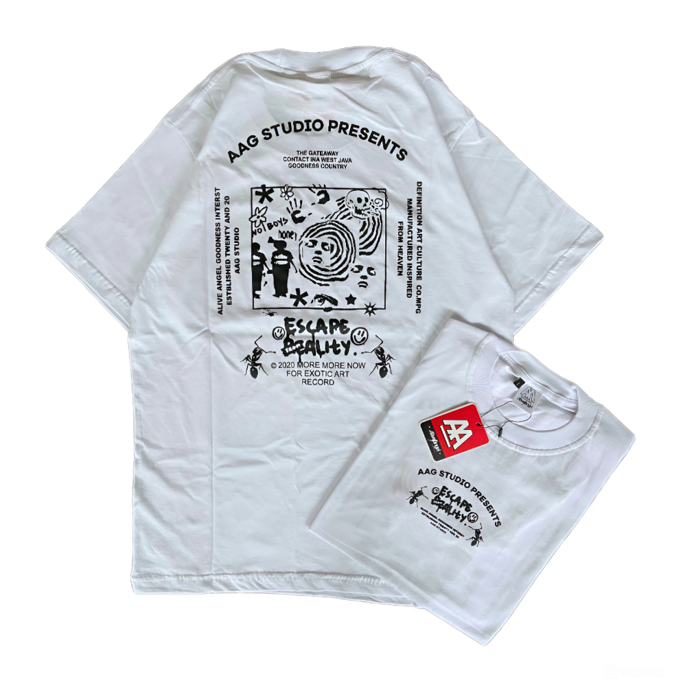 KAOS DISTRO PREMIUM PRIA WANITA TERBARU KAOS ORIGINAL DISTRO PUTIH STREETWEAR SIMPLE POLOS UNISEX