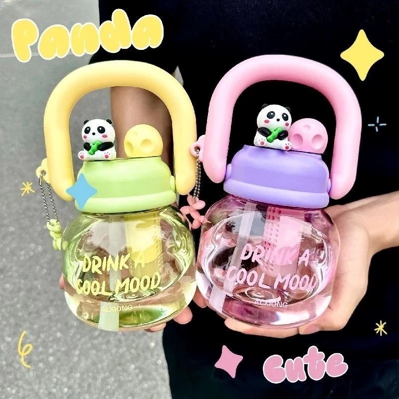 H487 Botol Minum Anak Big Belly / Botol Minum 800ml Transparan Karakter Lucu Snager Tumbler Infused 