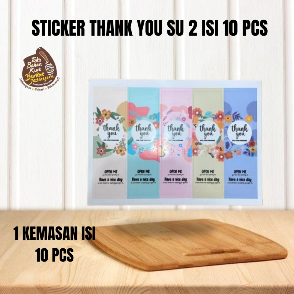 

STICKER THANK YOU SU 2 ISI 10 PCS / STICKER KEMASAN THANK YOU / LABEL LUCU