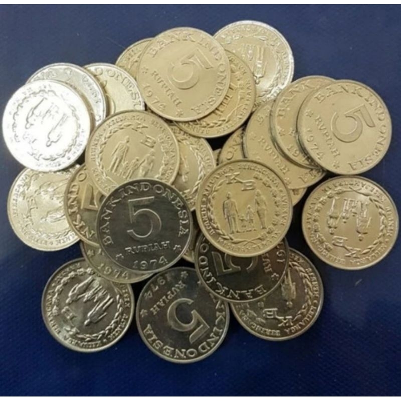 KOIN 5 RUPIAH KB BESAR TH 1974