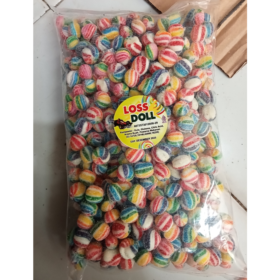 

permen motif marbel jumbo los 1 kg - marbels candy rainbow 1 kg