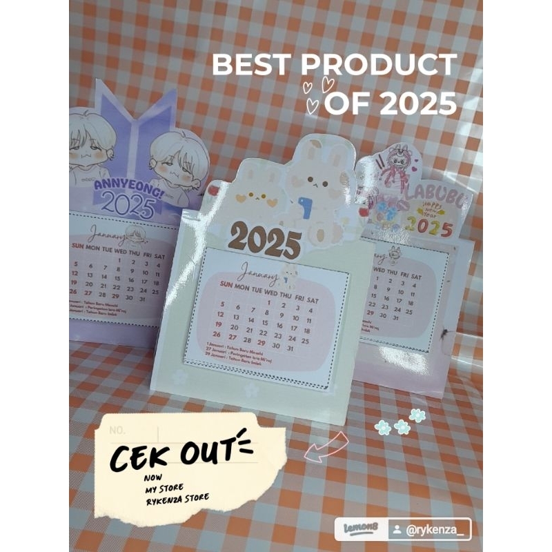 

Kalender Meja 2025 desain lucu | uk 10.3×14.3cm | Glossy