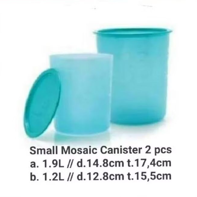 Small mosaic canister Tupperware