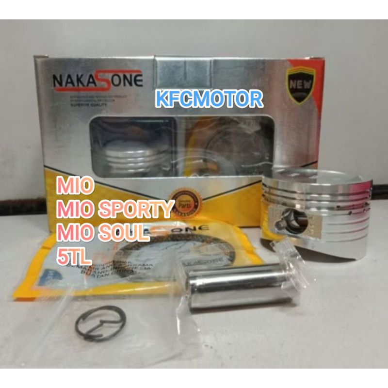 (NAKASONE) PISTON KIT MIO / MIO SPORTY / MIO SOUL / 5TL PISTON KIT KOMPLIT COMPLIT SET RING PEN PIST