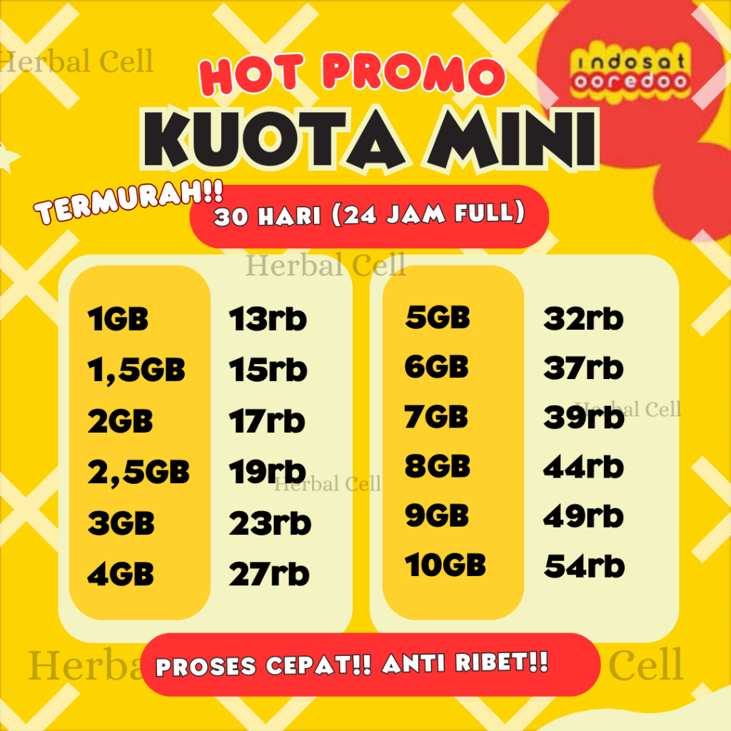 PROMO PAKET DATA INDOSAT MINI BULANAN ROSES CEPAT ANTI RIBET