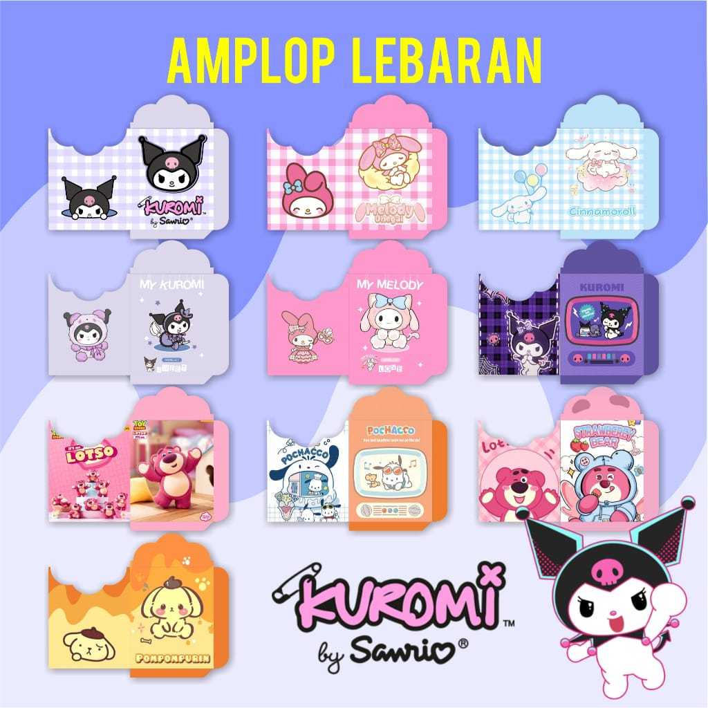 

AMPLOP LEBARAN EDISI SANRIO KUROMI DKK ISI 10PCS