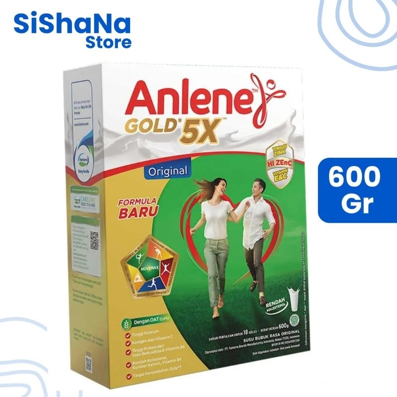 

ANLENE GOLD 5X 600Gr / 240Gr Rasa Coklat / Vanila / Original