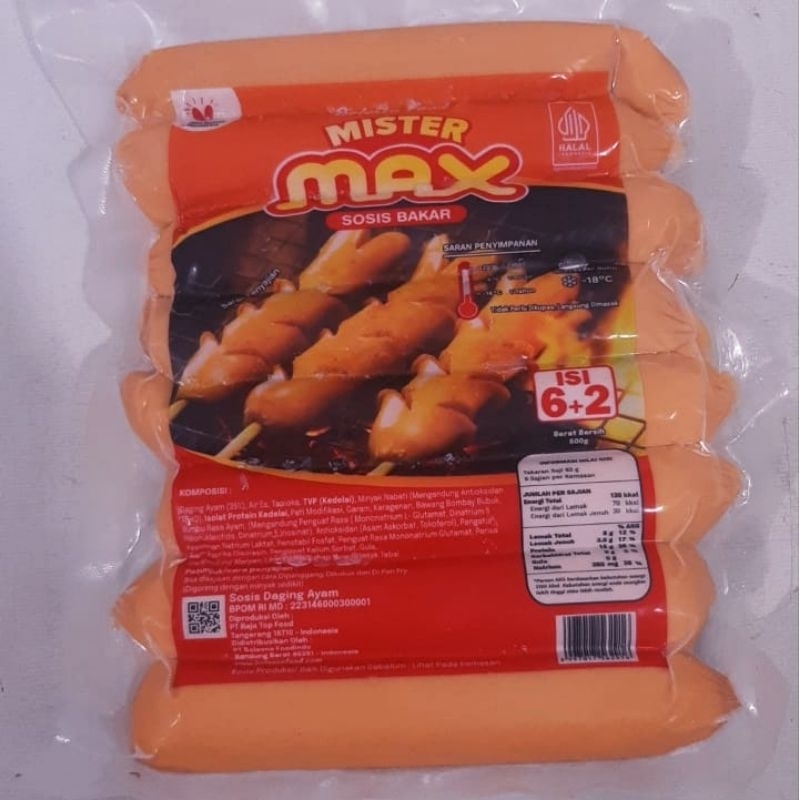 

Mister Max Jumbo Sosis Bakar Isi 6+2