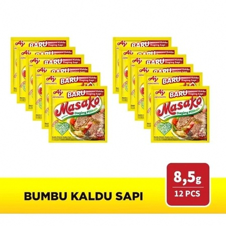 

Masako® Bumbu Kaldu Ayam Penyedap Rasa 8.5 gram (12pcs)