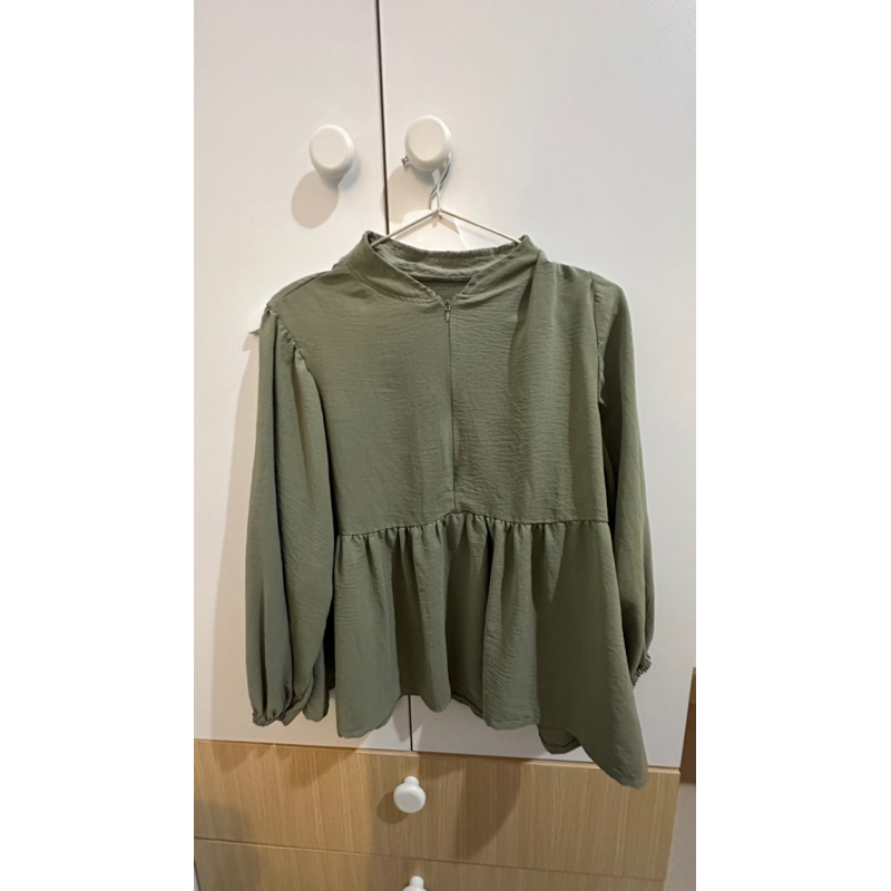 blouse coklat hijau, batik hitam, pashmina silk, kulot hitam coklat hijau, rok hitam