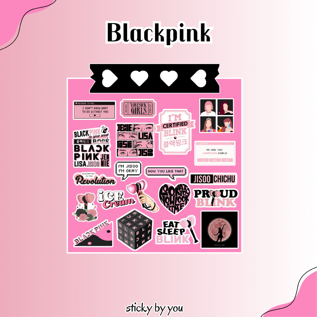 

Sticker K-Pop Blackpink - Sticker Vinyl Laptop/HP/Tumblr/Helm/dll. - Gift/MerchFreebies