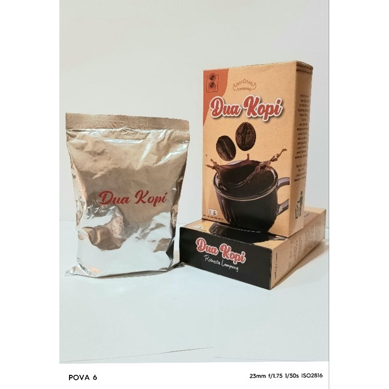 

Kopi robusta lampung nikmat dan mantap cap Dua kopi