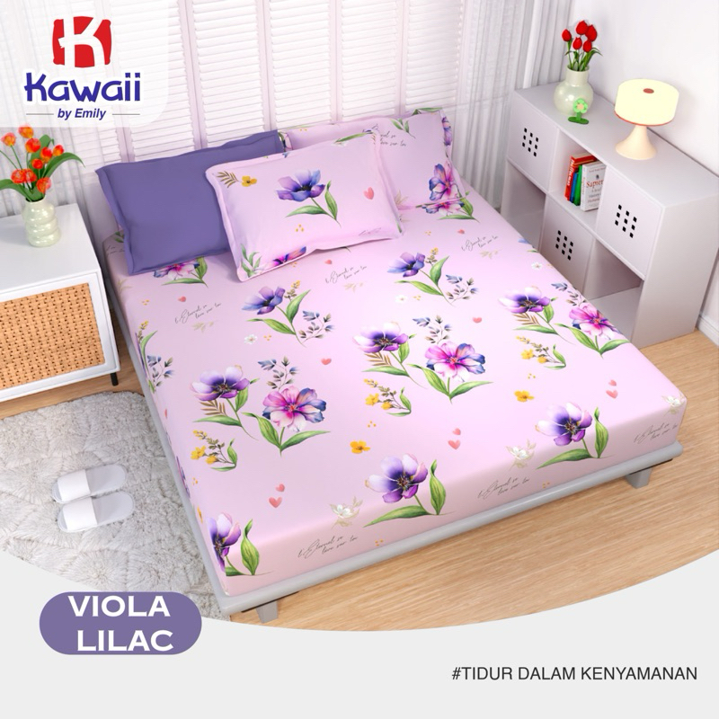 SPREI MOTIF FLOWER LILAC SPREI AESTHETIC MOTIF BUNGA/ SPREI AESTHETIC KOREA STYLE MOTIF TWILLGHT / S