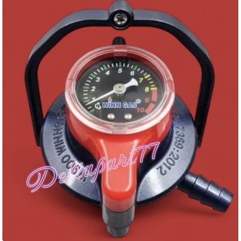 Winn Gas W900M Regulator Kompor Gas Meter Tekanan Rendah Pengunci Ganda Otomatis
