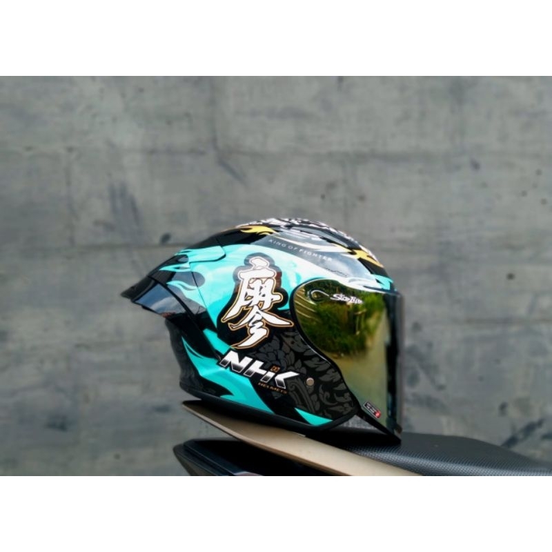 HELM NHK R1 ELITE GP SERIES CANON TOSCA, PAKET GANTENG, SLOT INTERCOM SINGLE VISOR ORIGINAL,