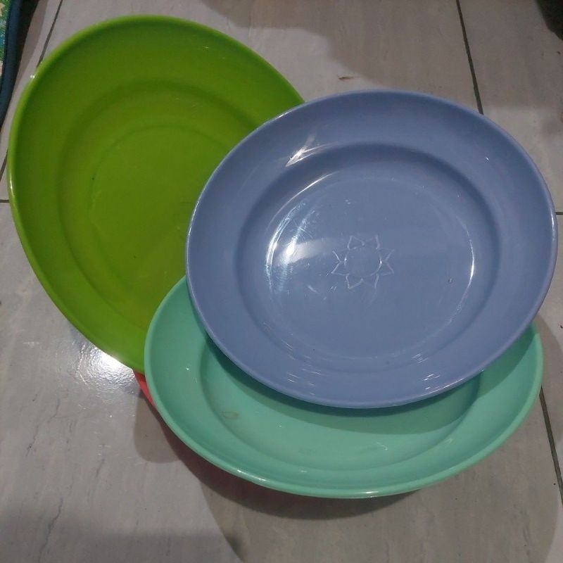 piring cantik plastik isi 1lusin