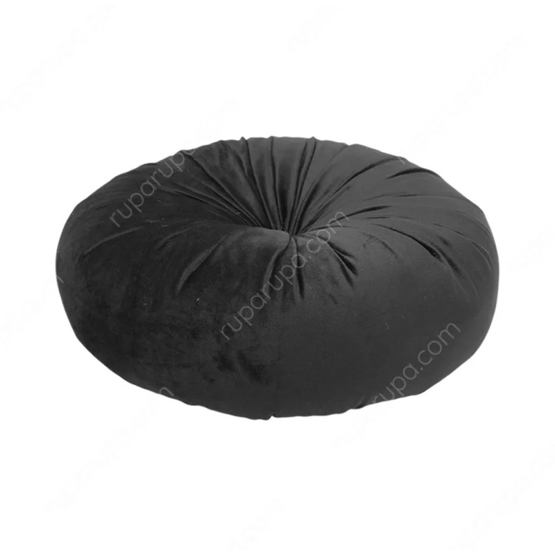 [LIKE NEW] [NETT] Informa 43cm Pam Bantal Sofa Tatakan Lantai Round Hitam Black