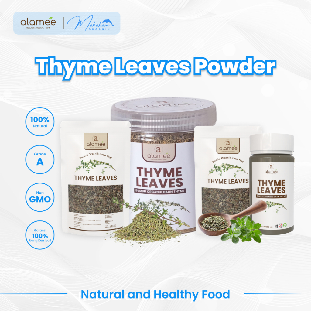 

ALAMEE Thyme Kering Daun Timi Bumbu Dapur Organik Garnish Dried Leaves Garnis Masak Seasoning