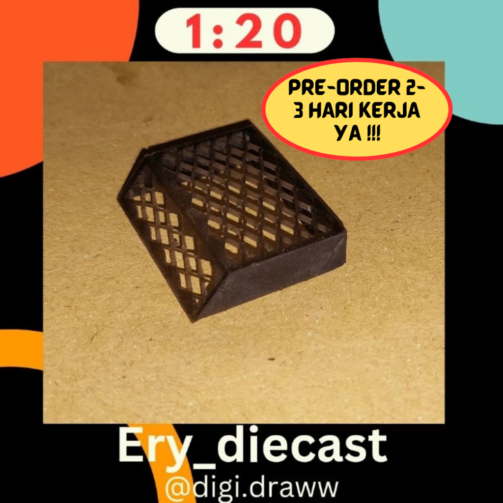 miniatur cover basuri miniatur bus bahan resin skala 1:20