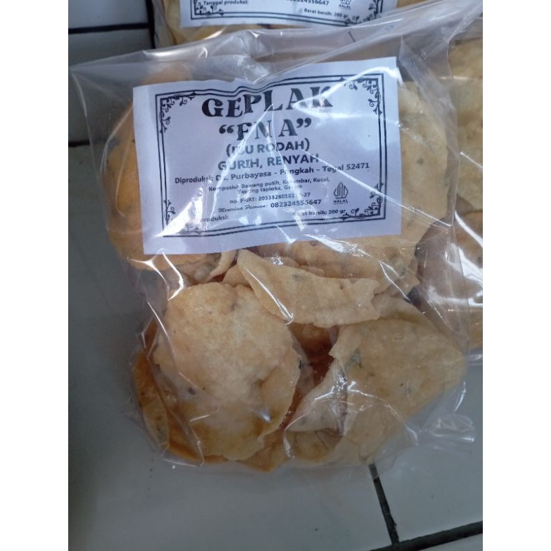 

Keripik geplak FNA super gurih renyah lezat isi 200gram