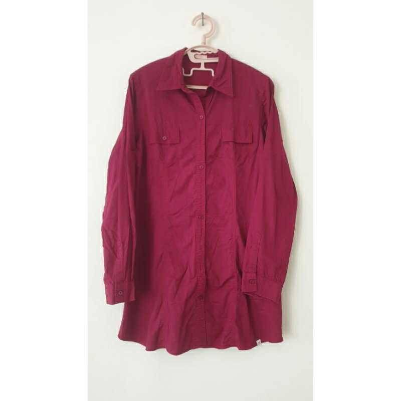 (Preloved) Kemeja tunik RODEO Size L Marun