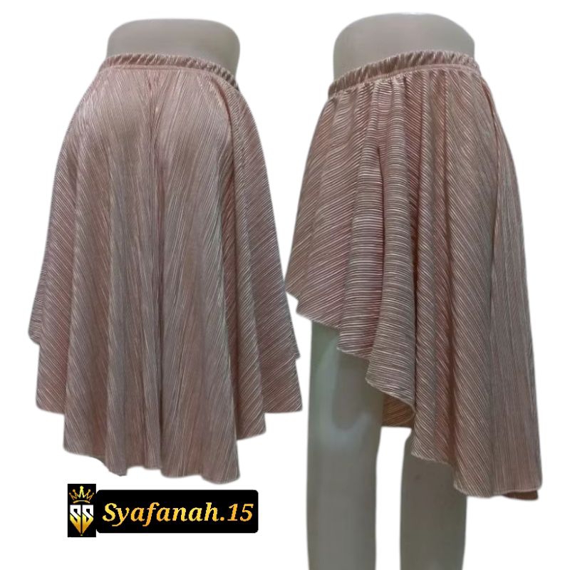 Rok Pinguin Plisket Panjang Sedang High Low Belly Dance Original Innovation